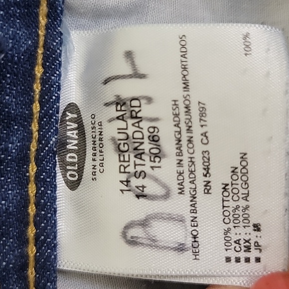 Old Navy Blue Faded Straight Leg Jeans Boys 14 - Picture 8 of 14